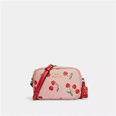 COACH Outlet Mini Jamie Camera Bag With Heart Cherry Print