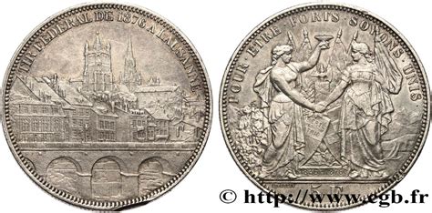 SUIZA 5 Francs Monnaie De Tir Lausanne 1876 Fwo 637452 Monedas Del Mundo