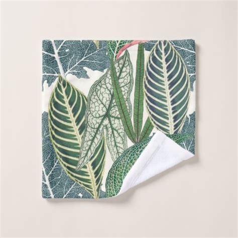 Green Tropical Leaves Bath Towel Set Zazzle