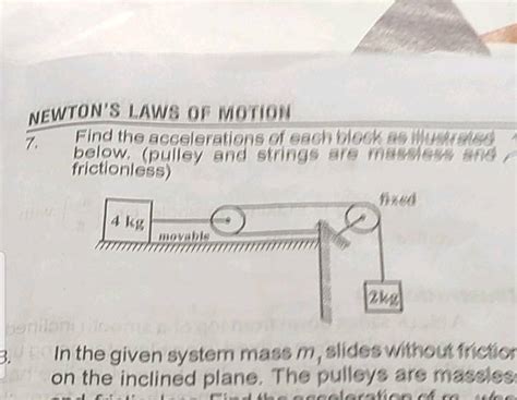 In The Figure Given Below With What Acceleration Does The Block Of Mass M Will Move Pulley