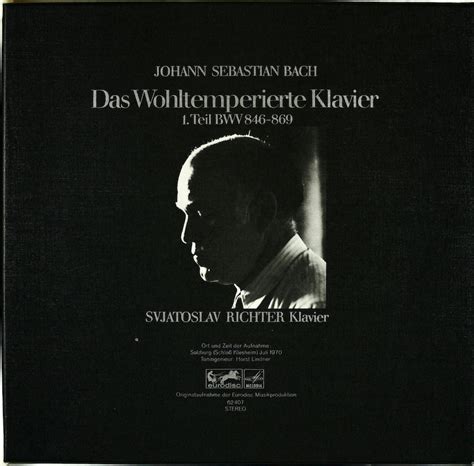 Svjatoslav Richter Bach Das Wohltemperierte Klavier Teil Bwv