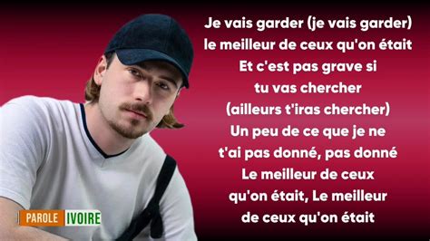 Pierre Garnier Ceux Qu On Tait Parole Lyrics Youtube