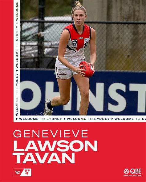 Sydney Swans Aflw On Twitter Welcome Gen Genevieve Lawson Tavan