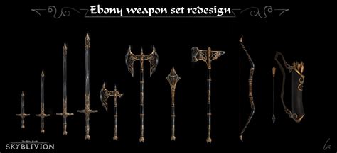 ArtStation Ebony War Hammer TES Skyblivion Spyros Frigas Skyrim