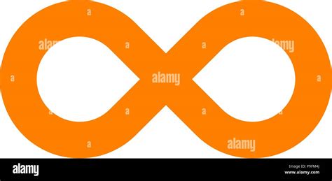 Infinity Symbol Orange Simple Standard Isolated Vector