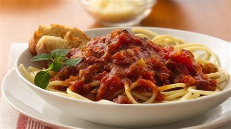 Spaghetti With Marinara Sauce Recipe From Betty Crocker