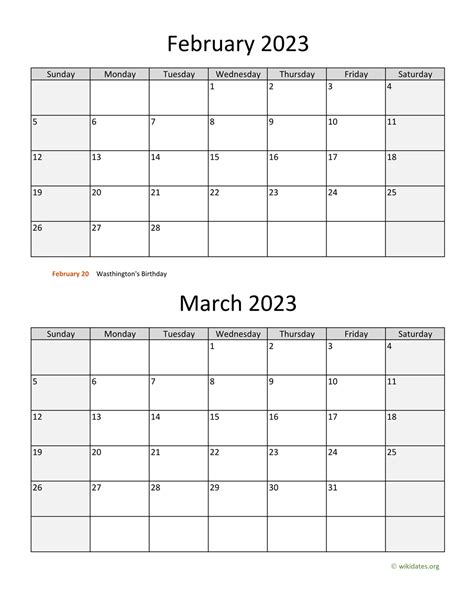 February March Calendar Get Calender Update