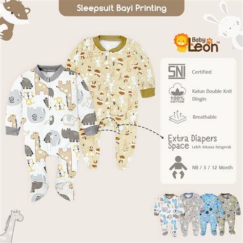 Jual Jumsuit Bayi Kaki Tutup Jumper Bayi Newborn BABY LEON DS 119