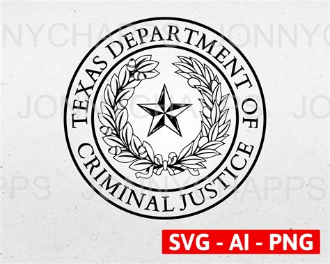 Texas Department of Criminal Justice Seal Logo Digital Vector - Etsy