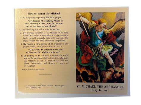 Saint Michael Prayer Card Walmart