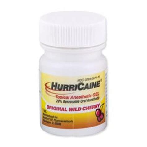 Hurricaine Topical Anesthetic Gel Cherry 1ozjr Medex Supply