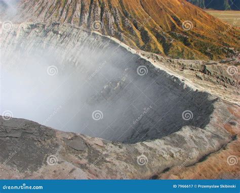 Crater of Mount Bromo stock image. Image of magma, lava - 7966617