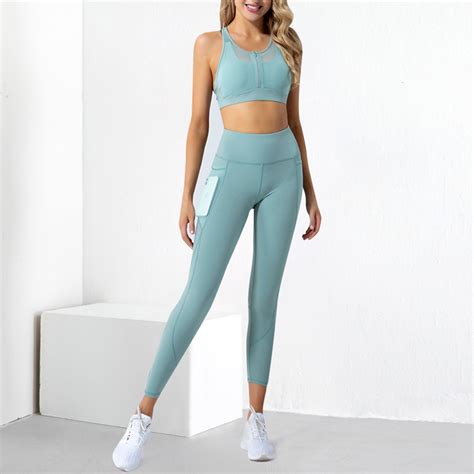 China Wholesale Sport Suit Women Fitness Clothing Active Wear Set Gym