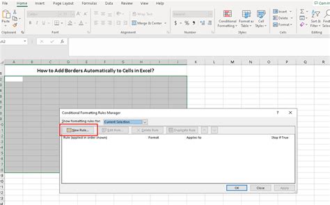 How To Add Borders Automatically To Cells In Excel My Microsoft Office Tips