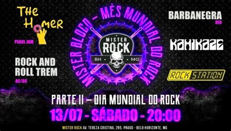 Dia Mundial Do Rock Mister Rock Parte Ii Em Belo Horizonte Sympla