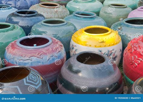 Traditional Thai Pottery. stock photo. Image of green - 19204430