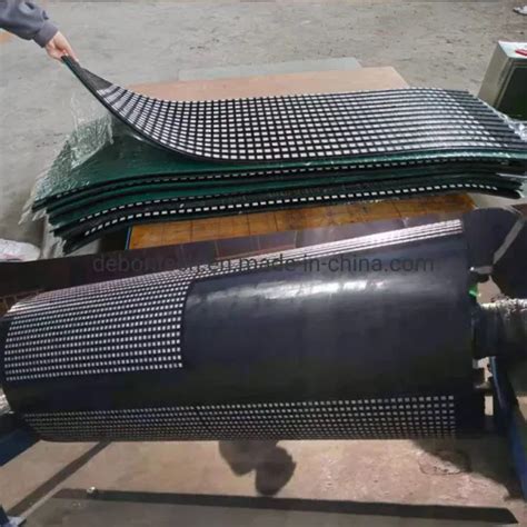 Bonding Layer Backed Conveyor Pulley Ceramic Tiles Rubber Sheet Coating