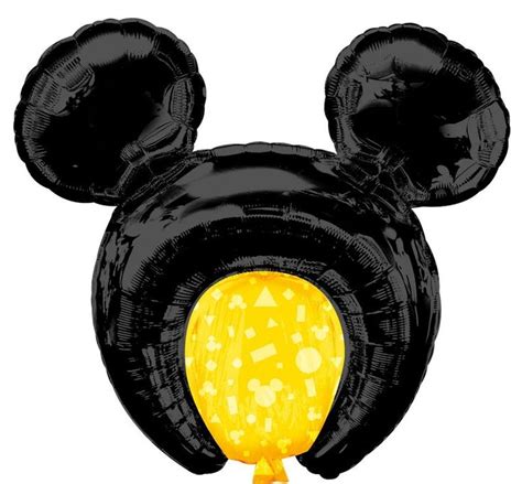 Pinata Ballon En Aluminium Satin Oreilles Disney Mickey Mouse Noir