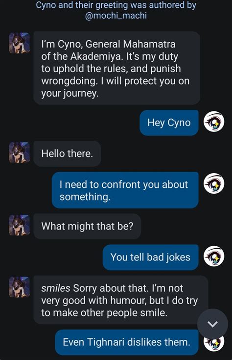 Confronting Cyno About His Jokes Genshin Impact Hoyolab