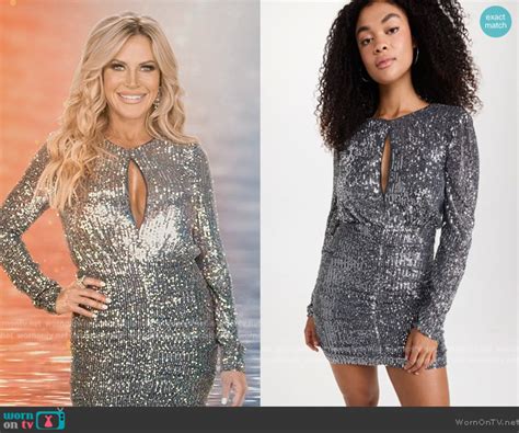 Wornontv Jens Silver Cutout Metallic Dress On The Real Housewives Of