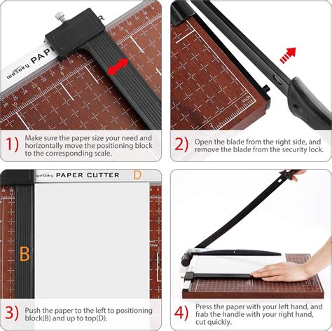 Paper Trimmer A4 Guillotine Paper Cutter Heavy Duty Photo Guillotine ...