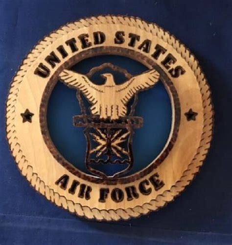 Hand Made United States Air Force Wooden Wall Plaque Ebay