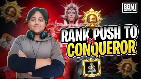 Rank Push To Conqueror Top 100 In 6 Hours Limit Bgmi Squad Rank