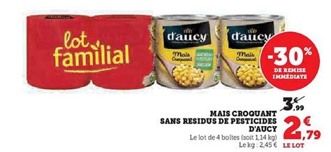 Promo Mais Croquant Sans R Sidus De Pesticides D Aucy Chez U Express