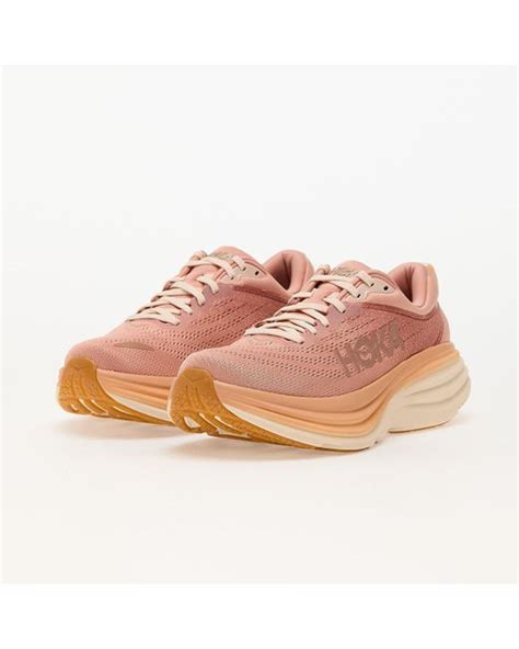 Hoka One One W Bondi 8 Sandstone Cream In Pink Lyst