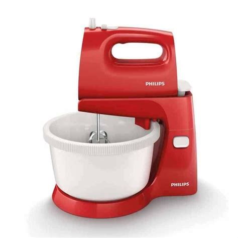 Jual PHILIPS Turbo HR 1559 Mixer Berdiri Stand Mixer Merah Merah