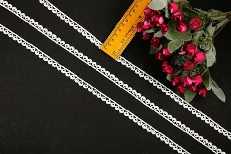 White Polyester Gpo Lace For Garment Fabric Type Semi Dull At Rs