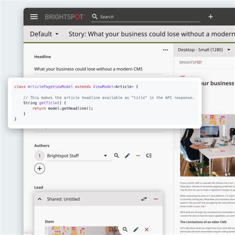 Brightspot Naturally Headless Enterprise Cms Brightspot