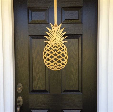 Pineapple Front Door Wreath Front Door Decor Pineapple Decor Door