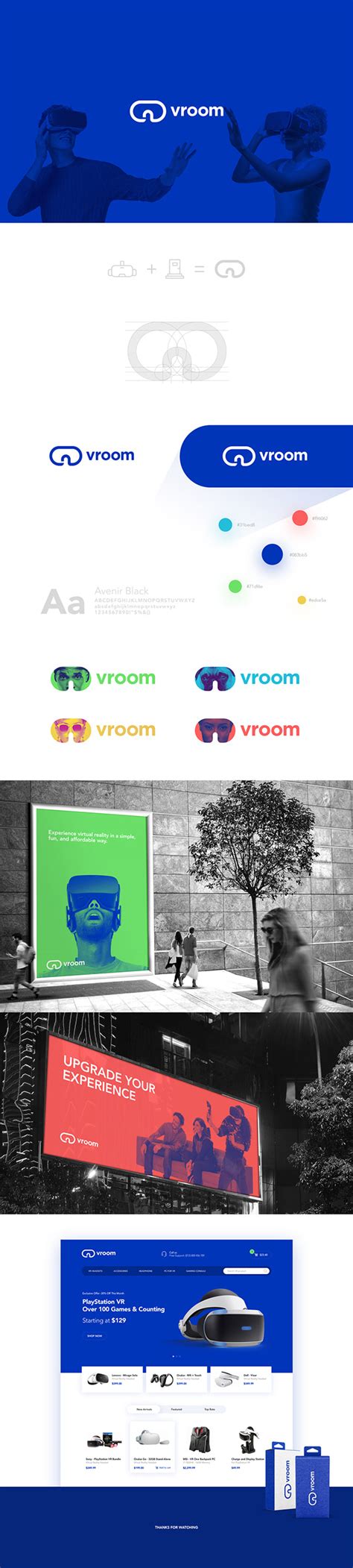 vroom Online VR Store Logo Design on Behance