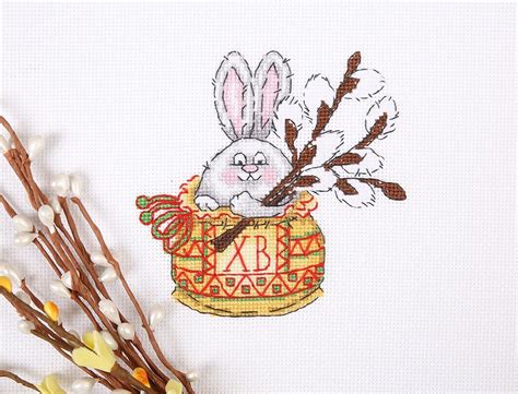 Bunny With A Willow Twig Cross Stitch Kit Code Klart Buy