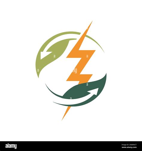 Los Enchufes El Ctricos De Energ A Verde Y Deja El Icono De Vector Logo