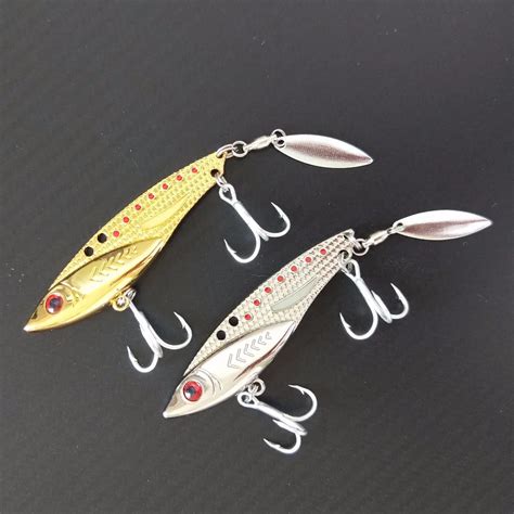 Fishing Lures 1ps 7cm23g Metal VIB Hard Spinner Blade Baits Treble