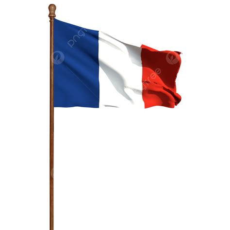 Imagens Bandeira Da França Com Mastro Png E Vetor Com Fundo