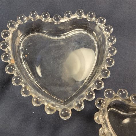 Imperial Glass Candlewick Stacking Hearts Dishes Etsy