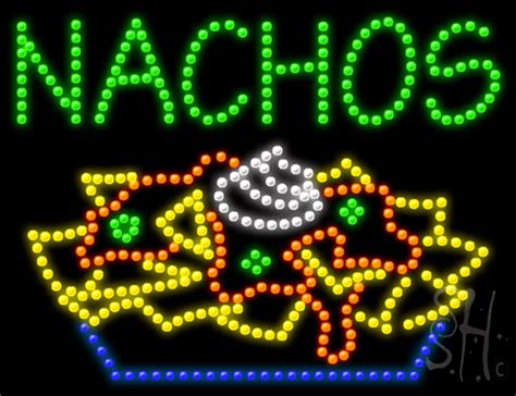 Nachos Animated Led Sign - Restaurant LED Signs - Everything Neon