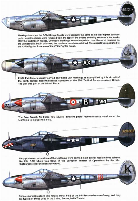 U.S. P-38 Lightnings. Notice that one has French markings. | Wwii ...