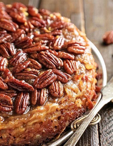 Caramel Pecan Upside Down Cake Recipe For A Sweet Treat Julie Ann Art