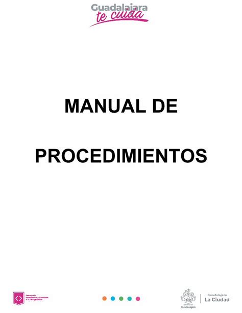 Pdf Manual De Procedimientosmanual De Procedimientos Índice Se Tiene El Micrositio En El