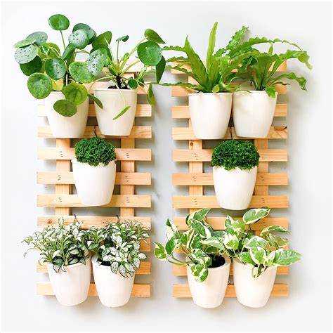 Shoplala Wooden Wall Planter Pack Wall Hanging Planters For Indoor