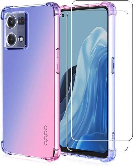 Zmone Funda Para Oppo Reno G Case Con Mica De Vidrio Cristal