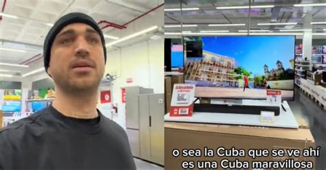 Cubano Reacciona Ante Im Genes Tur Sticas De Cuba En Tienda De Espa A