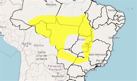 Alerta amarelo para temporais e chuvas intensa em partes da região