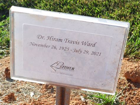 Dr Hiram Travis Ward Find A Grave Memorial