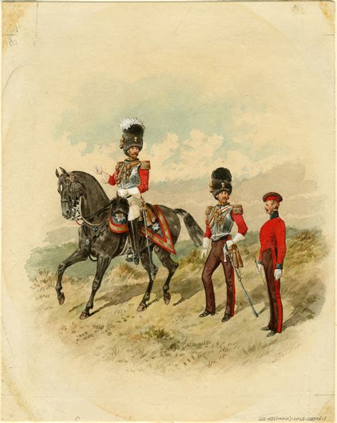 The 1st Life Guards 1836 Army Poster Royal Horse Guards British Army