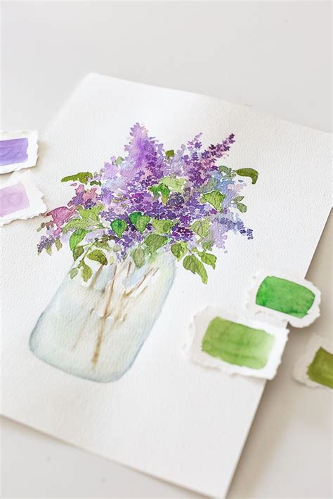 Craftberry Bush How To Paint Lilacs With Watercolor And A Free